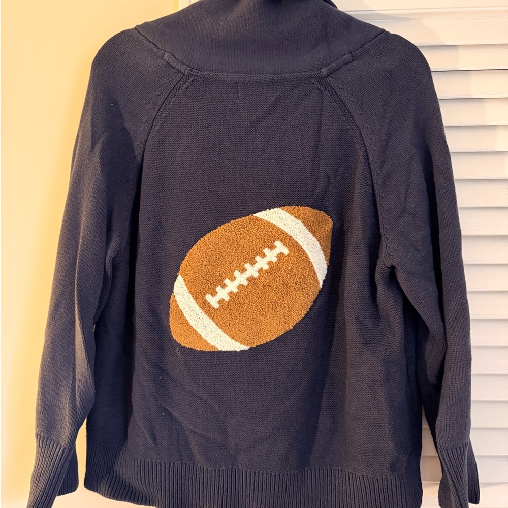 Navy Blue Football Cardigan